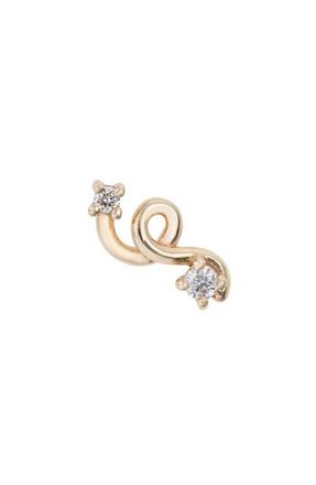 Bea Bongiasca Single Mini Loop Diamond Stud Earring in Gold at Nordstrom