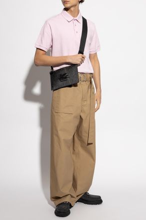 Etro Polo With Embroidered Logo, Mens, Light Blue