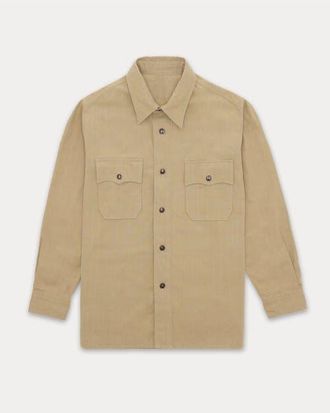 Fortela CPO 2.0 Cotton Overshirt with Corozo Buttons in Camel at Nordstrom, Size Xx-Large Eu