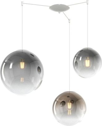 Top-Light Lampadario moderno top light big eclipse 1194 bi s3 s mix br fu e27 led vetro lampada soffitto sfera globo