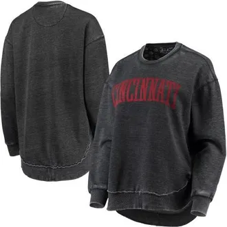 Pressbox Womens Pressbox Black Cincinnati Bearcats Vintage Wash Pullover Sweatshirt at Nordstrom, Size Small