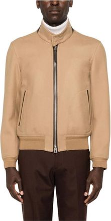 Tom Ford Bomberjack - Heren - Bomber jackets - Beige - XL - Katoen - Jassen