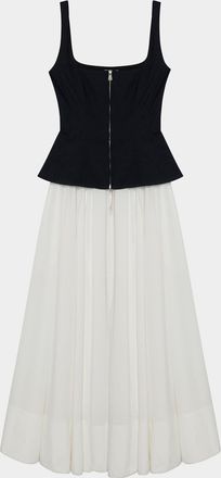 SIMKHAI Jolynn Sleeveless Zip Midi Dress