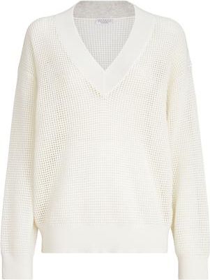 Brunello Cucinelli Cashmere net sweater in Panama at Nordstrom, Size Xx-Large Eu