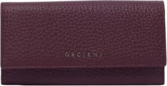 Orciani Accessoires, Dames, Paars, ONE Size, Leer, Soft Wallet