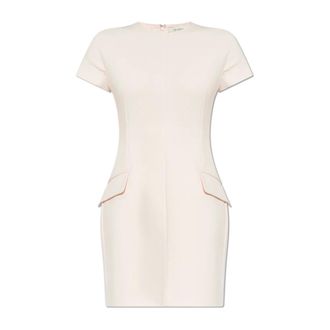Sportmax Jurk Sansa - Dames - Korte kleedjes - Roze - L - Leer - Kleedjes