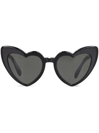 Saint Laurent Eyewear Occhiali da sole a forma di cuore - Nero