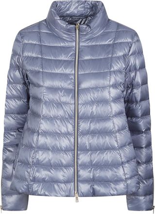 Herno Light Blue Mock Collar Jacket