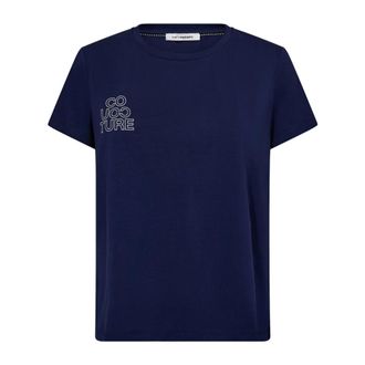 Co'Couture Dames, Tops, Blauw, Maat: XS Katoen