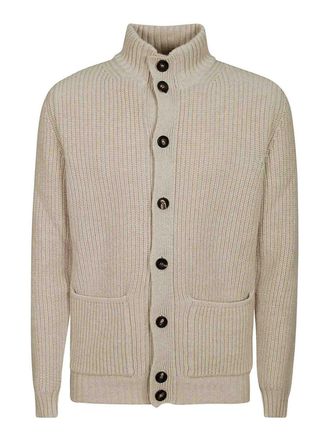 FILIPPO DE LAURENTIIS Contemporary Merino Wool Cardigan