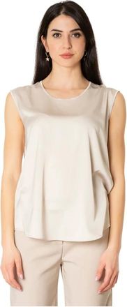 D.exterior Top in Raso - - Tops - Donna - Beige - M
