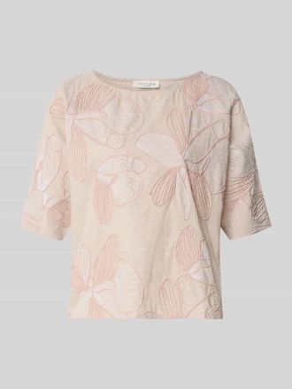 Christian Berg Blusenshirt aus reiner Baumwolle in Mud Melange, Gr&ouml;&szlig;e 34