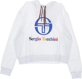 Sergio Tacchini Witte Cropped Hoodie voor Vrouwen - Dames - Hoodies - Wit - L - Hoodies & sweatvesten