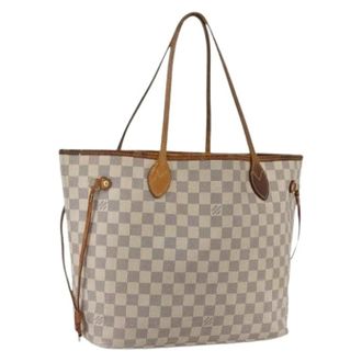 Louis Vuitton Pre-owned Tote Bags, female, White, Size: ONE SIZE Pre-owned Damier Azur Tote Bag