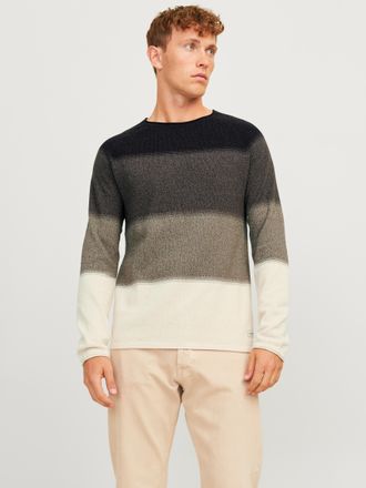 Jack & Jones JJEHILL KNIT CREW NECK NOOS mit Strukturstrick