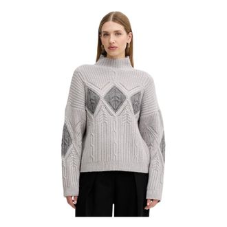 Twinset Cratere Turtleneck Trui - Dames - Truien - Grijs - Maat: XS Wol