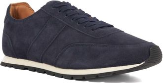Dune London Mens Treyson Lace-Up Suede Runner Trainer Size UK 8 Suede Trainers Blue