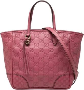 Gucci Pre-owned Bree Tote Bag - Dames - Vintage Shopper - Roze - ONE Size - Leer - Vintage
