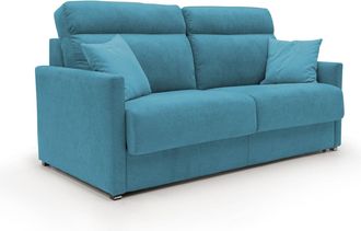Divani.Store Divani.store - Margot Sof&aacute; Cama Convertible En Tela Suave Impermeable 176 Cm (mat. 140x197) Azul Claro