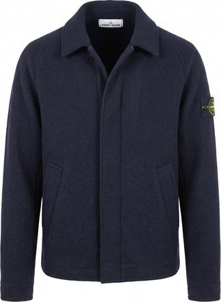 Stone Island Felted Rws Wool Cardigan