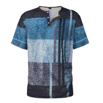 Generic Mens Henley T Shirts Short Sleeve -Waffle, Mens Patchwork T Shirt, Button Down T Shirts for Men Slim Fit Casual Shirts Lapel Collar Shirts Summer Clas