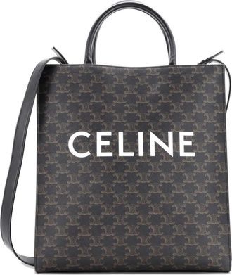Celine Vertical Cabas Triomphe Coated Canvas Medium tote bag - Zwart