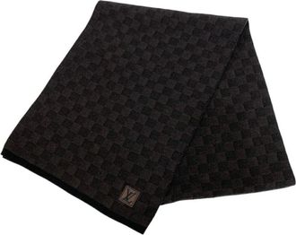 Louis Vuitton Pre-owned Scarves, female, Black, Size: ONE SIZE Pre-owned Woven Shawl