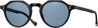 Eyevan 7285 Attache-E Sun PBK-BLU Mens Sunglasses Black Size 47