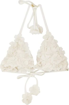 PatBo Patbo, Badmode, Dames, Wit, M, Leer, Sunstone Lycra Kant Bikini Top