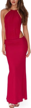 Tiger Mist Evanna Open Back Gown in Berry at Nordstrom, Size Xx-Small