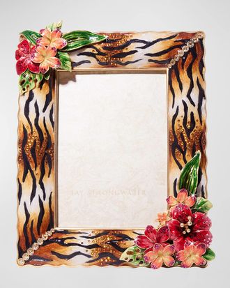 Jay Strongwater Tropical Flower Frame, 5 x 7