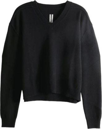 Rick Owens Tommy V-neck Sweater - - Knitwear - Uomo - Nero - S