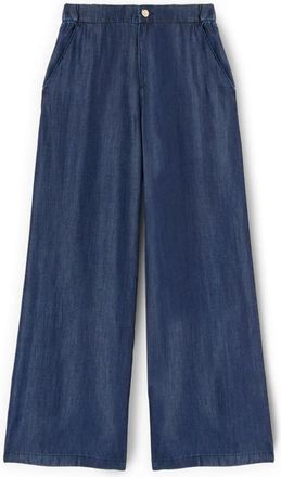 Motivi Palazzo Jeans - Dames - Loose Fit Jeans - Blauw - 2XS - Katoen - Jeans