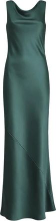 Blanca Vita Anjea Maxi-jurk met gedrapeerde col - Dames - Avondkleed - Groen - XS - Polyester - Kleedjes