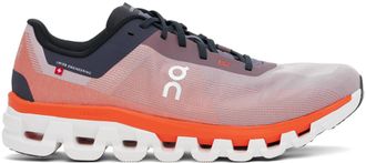 On Taupe & Orange Cloudflow 4 Sneakers