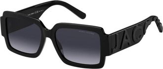 Marc Jacobs Zwarte Grijze Zonnebril met Donkergrijze Verduisterde Lenzen - unisex - Zonnebrillen - Zwart - 54 MM - Accessoires