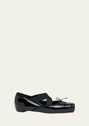 Christian Louboutin Cassiasticina Patent Leather Ballerina Flats