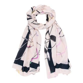Desigual Foulard Lyra - Dames - Accessoires - Beige - Maat: ONE Size Zijde