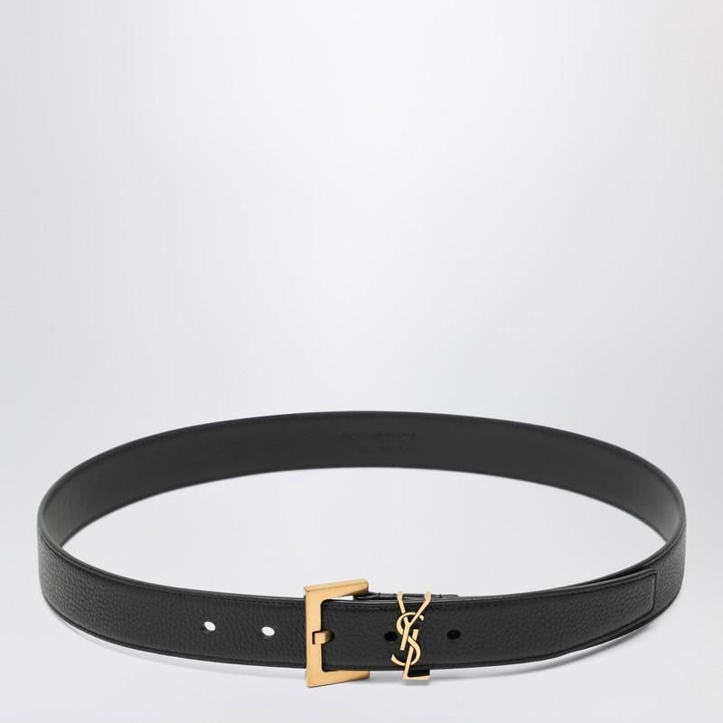 ベルト Saint Laurent Reversible Belt In Black Burgundy Leather reversible belt in smooth leather | Saint Laurent | YSL CA