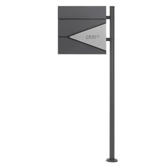 ML Design Buz&oacute;n para cartas de acero con soporte lateral moderno