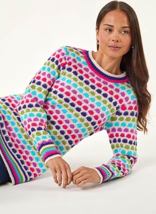 Roman Abstract Knitted Jumper