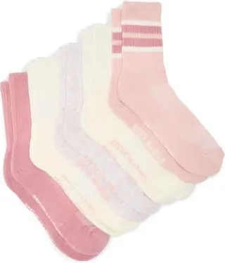 Steve Madden 5-Pack Crew Socks in Blush Multi at Nordstrom Rack, Size 9/11