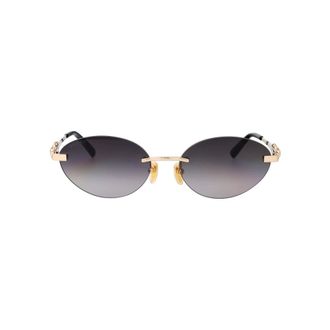 Gucci Ovale zonnebril - unisex - Accessoires - Zwart - Maat: 58 MM