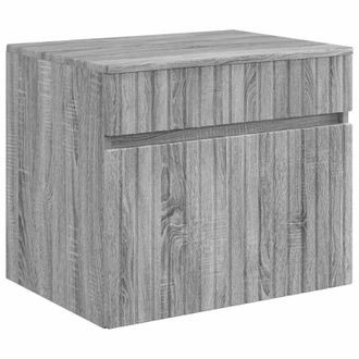 vidaXL Mueble De Ba&ntilde;o Montado En La Pared Sonoma Gris Vidaxl
