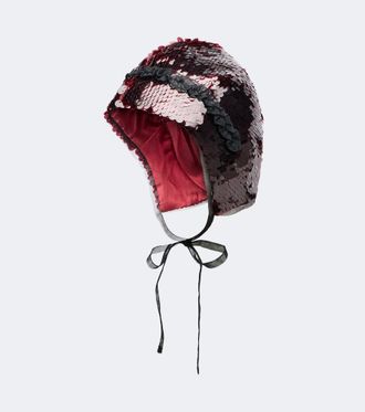 Simone Rocha Sequined tulle-trimmed hood