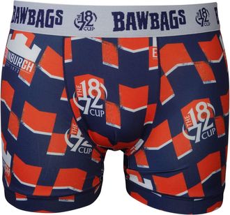 Bawbags Edinburgh Rugby 1872 Cup Technical Boxer Shorts XL - New Perfect Rugby Gift for Him Coaches Men Boys All Ages 95% Polyester