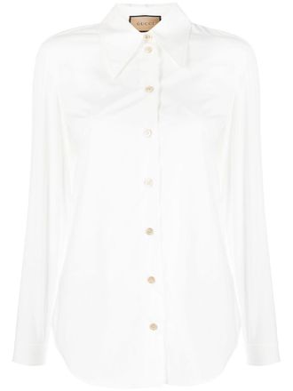 Gucci buttoned-up cotton shirt - women - Cotton - 44 - White