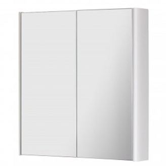 Clifton Gloss White 2-Door Mirror Bathroom Cabinet 60cm H x 500mm W