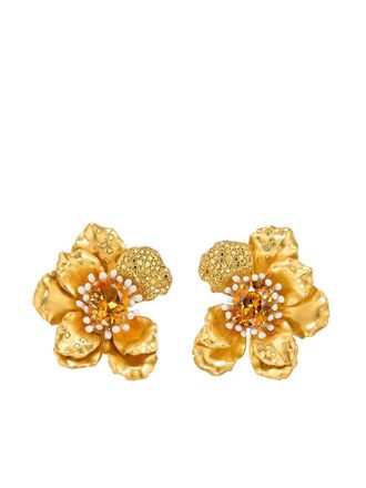 Anabela Chan 24kt gouden Roi De Soleil oorbellen