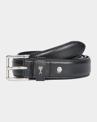 Ami Men & apos;s Paris Paris Leather Belt